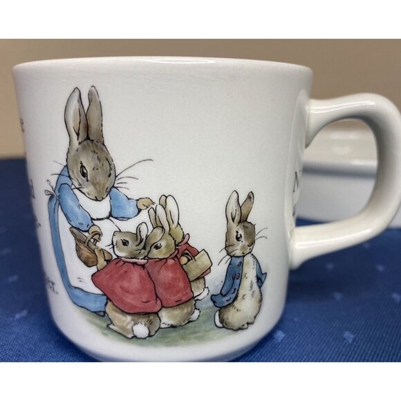 Beatrix Potter PETER RABBIT Cake Plate Cup/Mug WEDGWOOD Frederick Warne & Co Lot - Picture 6 of 8